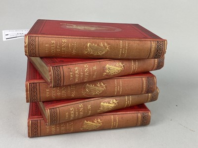 Lot 262 - A LOT OF FIVE VOLUMES OF THE WORKS OF BURNS AND OTHER BOOKS