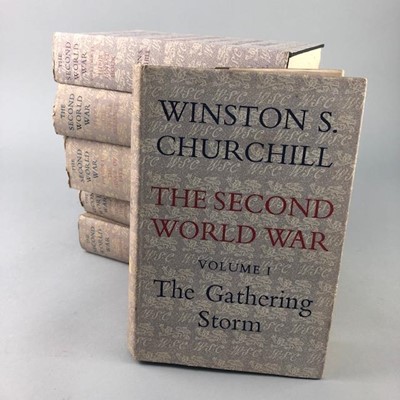 Lot 263 - A LOT OF SIX VOLUMES OF THE SECOND WORLD WAR BY WINSTON CHURCHILL
