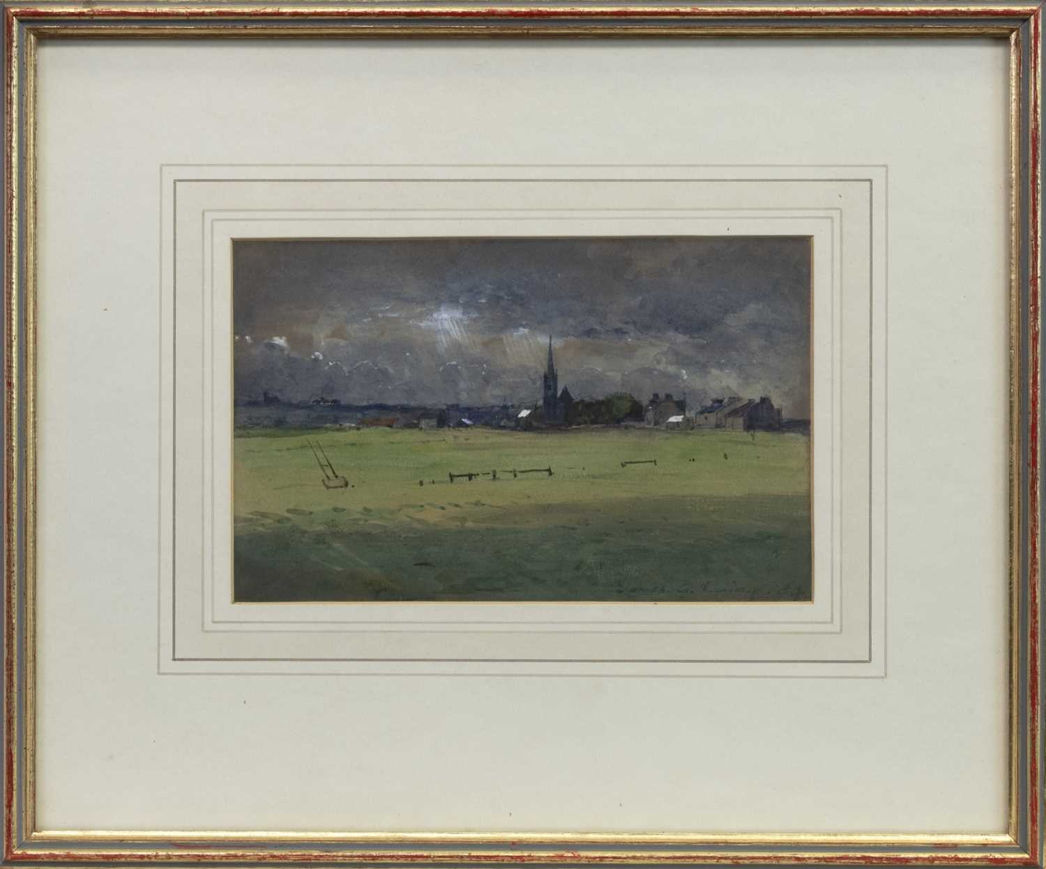 Lot 8 - THE COMING STORM, A WATERCOLOUR BY JAMES GARDEN LAING