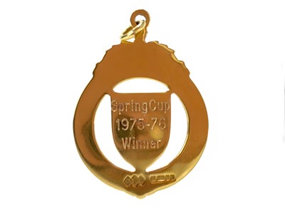Lot 1770 - AIRDRIE F.C. INTEREST - AN EXTREMELY RARE SCOTTISH FOOTBALL LEAGUE SPRING CUP WINNERS GOLD MEDAL