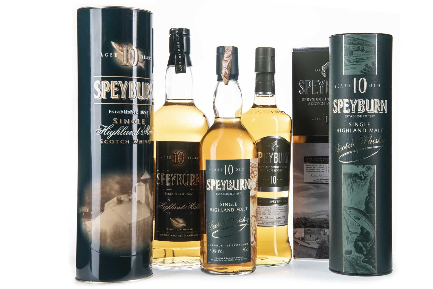 Lot 266 - ONE LITRE AND TWO BOTTLES OF SPEYBURN 10 YEARS OLD