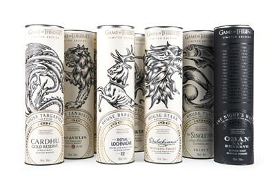 Lot 114 - GAME OF THRONES SET (9x70cl)