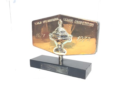 Lot 1773 - AIRDRIE F.C. INTEREST - A TEXACO INTERNATIONAL LEAGUE COMPETITION FINALISTS TROPHY