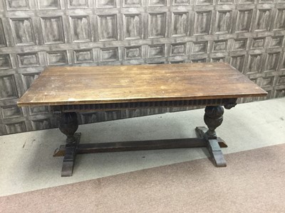 Lot 1452 - AN OAK REFECTORY TABLE OF 17TH CENTURY DESIGN