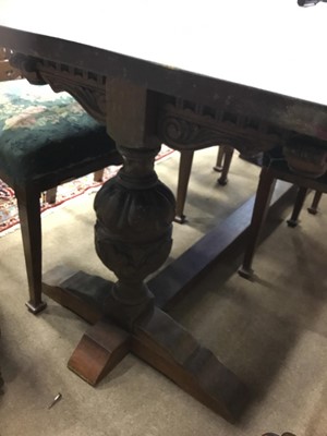 Lot 1452 - AN OAK REFECTORY TABLE OF 17TH CENTURY DESIGN