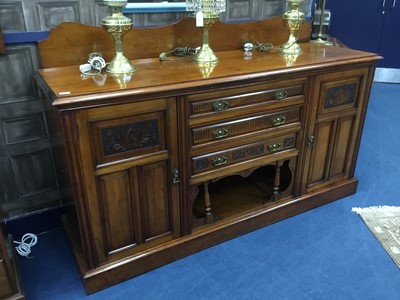 Lot 338 - A VICTORIAN WALNUT SIDEBOARD