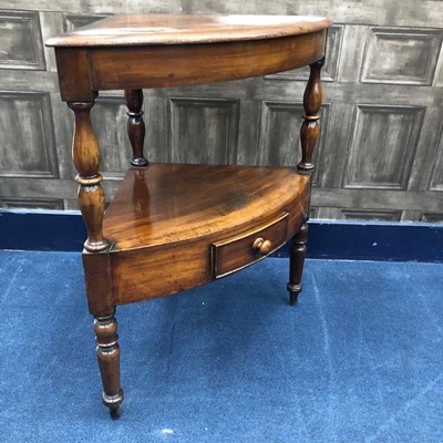 Lot 333 - A MAHOGANY CORNER WASHSTAND