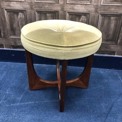 Lot 347 - A RETRO TEAK CIRCULAR DRESSING STOOL