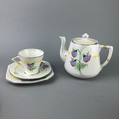 Lot 346 - A HAND PAINTED PALISSY PART TEA SERVICE