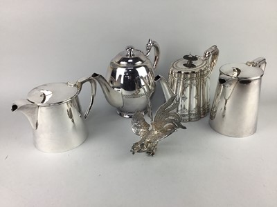 Lot 341 - A LOT OF SILVER PLATED ITEMS INCLUDING TEA SERVICES