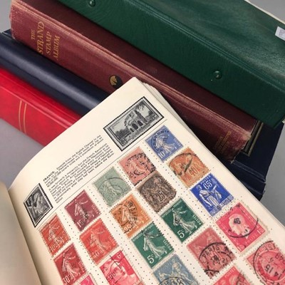Lot 260 - A LOT OF FIVE ALBUMS OF WORLD STAMPS