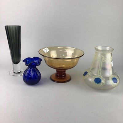 Lot 284 - A LOT OF GLASS WARE INCLUDING A CZECHOSLOVAKIAN GLASS COMPORT