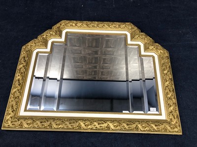 Lot 396 - A 20TH CENTURY GILT OVER MANTEL MIRROR