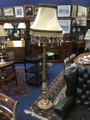 Lot 425 - A GILDED WOOD STANDARD LAMP