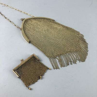 Lot 294 - A SILVER GILT COIN PURSE AND ANOTHER