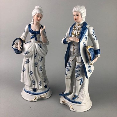 Lot 429 - A PAIR OF STAFFORDSHIRE STYLE FIGURES AND OTHER CERAMICS