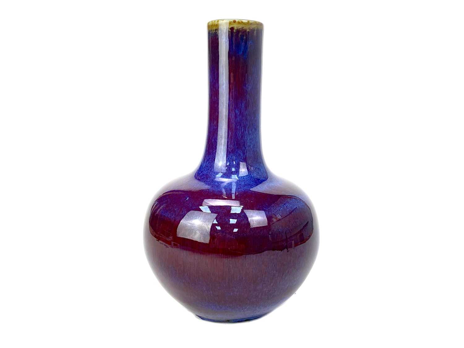 Lot 740 - A 19TH CENTURY CHINESE BOTTLE SHAPED VASE