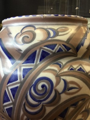 Lot 1037 - A CARTER, STABLER & ADAMS POOLE POTTERY ART DECO VASE