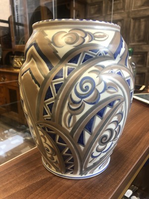Lot 1037 - A CARTER, STABLER & ADAMS POOLE POTTERY ART DECO VASE