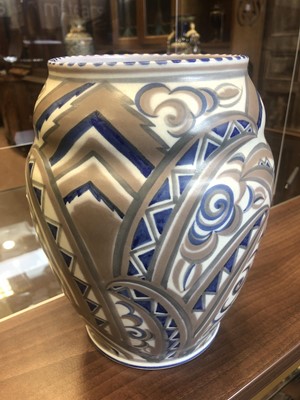 Lot 1037 - A CARTER, STABLER & ADAMS POOLE POTTERY ART DECO VASE