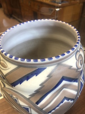 Lot 1037 - A CARTER, STABLER & ADAMS POOLE POTTERY ART DECO VASE