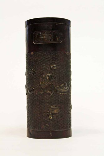 Lot 826 - EARLY 20TH CENTURY CHINESE BRONZE VASE of...