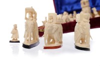Lot 830 - EARLY 20TH CENTURY INDIAN IVORY CHESS SET...