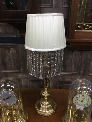 Lot 383 - A BRASS ELECTRIC TABLE LAMP