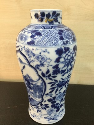 Lot 744 - A 19TH CENTURY CHINESE MEIPING VASE AND COVER, ANOTHER LIDDED VASE, GINGER JAR AND A VASE COVER
