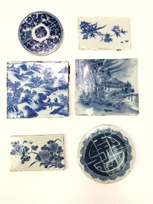 Lot 747 - A LOT OF SIX 18TH/19TH CENTURY CHINESE TILES