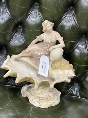 Lot 466 - A ROYAL DUX FIGURAL CENTREPIECE