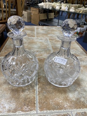 Lot 477 - A LOT OF CERAMICS AND GLASS DECANTERS