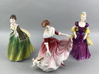 Lot 31 - A ROYAL DOULTON FIGURE OF 'MY BEST FRIEND', FOUR OTHERS, A LLADRO, TWO NAOS AND A BALLERINA
