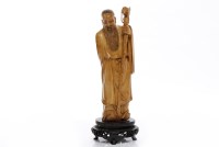 Lot 858 - EARLY 20TH CENTURY CHINESE IVORY CARVING of a...