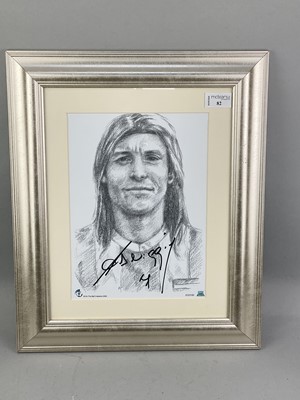 Lot 82 - AN SPFA LIMITED EDITION PRINT AUTOGRAPHED BY CLAUDIO CANIGGIA