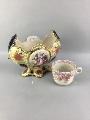 Lot 121 - A VICTORIAN STYLE IRONSTONE EWER AND BASIN AND OTHER CERAMICS