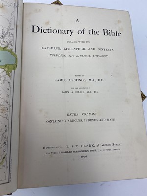 Lot 1613 - A DICTIONARY OF THE BIBLE, BY JAMES HASTING