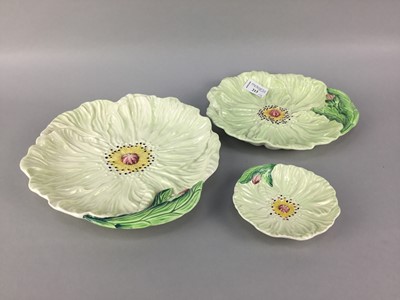 Lot 213 - A PAIR OF ROYAL WINTON BOWLS AND THREE CARLTON WARE PLATES