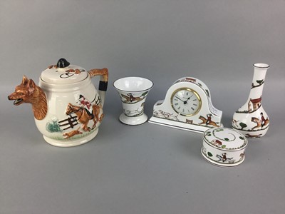 Lot 217 - A LOT OF CERAMICS WITH HUNTING RELATED DECORATION
