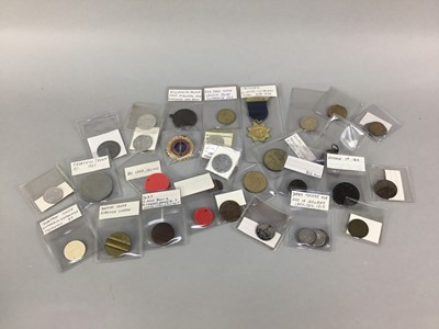 Lot 270 - A LOT OF TOKENS AND COINS