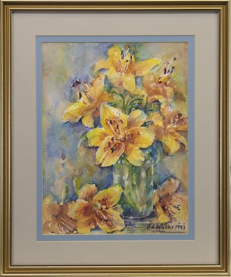 Lot 439 - FLORAL STUDY, A WATERCOLOUR BY BARBARA WALTER