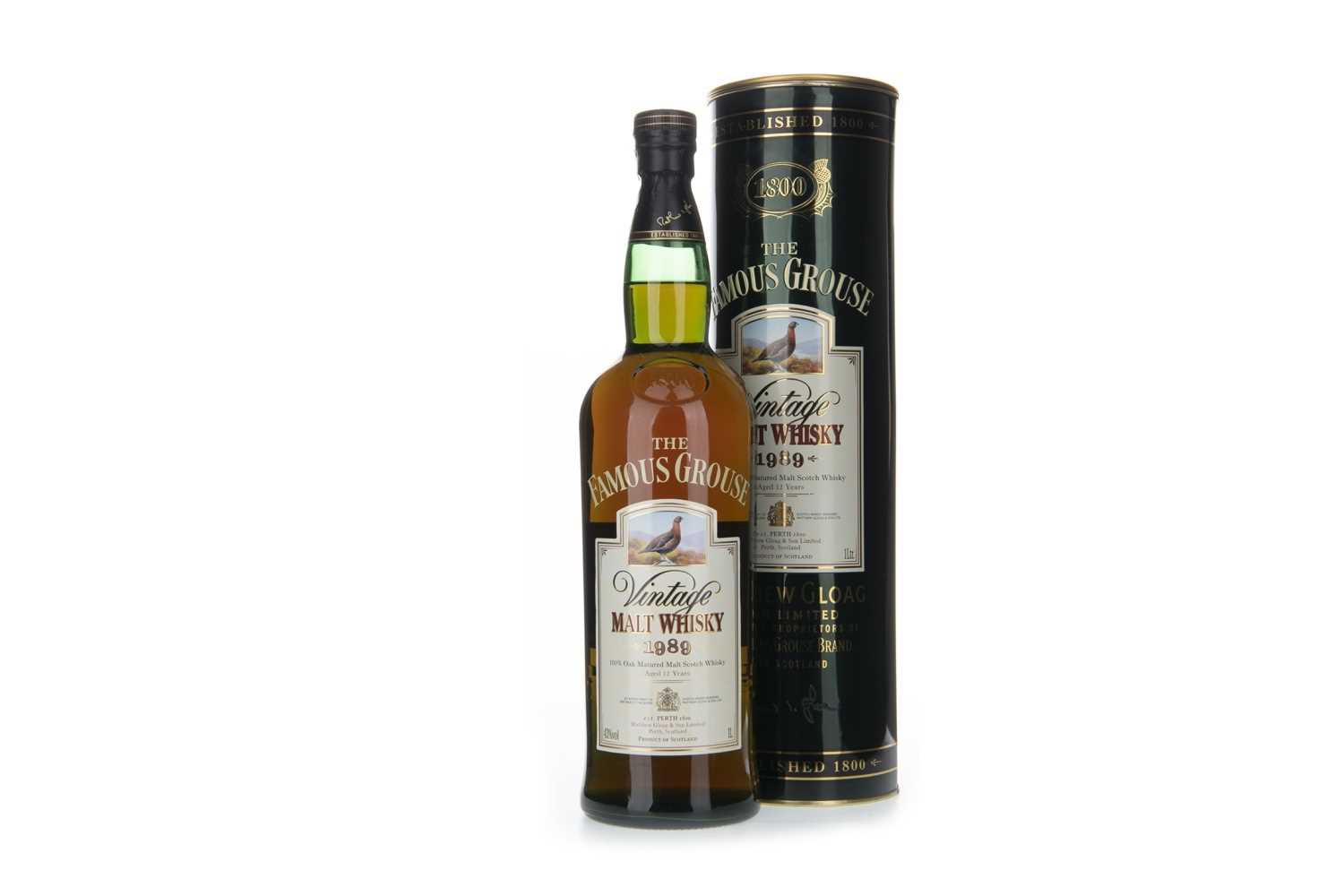 Lot 249 - FAMOUS GROUSE 1989 MALT AGED 12 YEARS - ONE LITRE