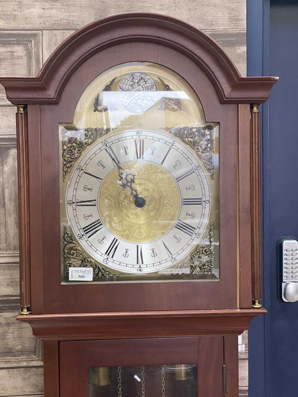 Lot 360 - A REPRODUCTION LONGCASE CLOCK