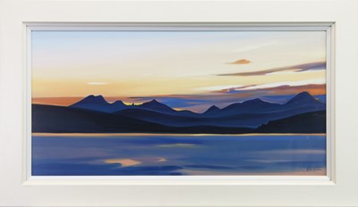 Lot 744 - BLAVEN SEA VIEW SUNSET, AN OIL BY PAM CARTER