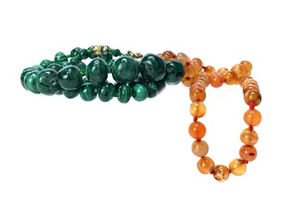 Lot 365 - TWO BEADED NECKLACES