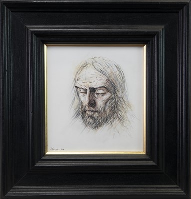 Lot 915 - LION OF JUDAH, A MIXED MEDIA BY PETER HOWSON