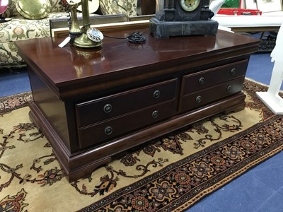 Lot 413 - A STAINED WOOD TELEVISION CABINET