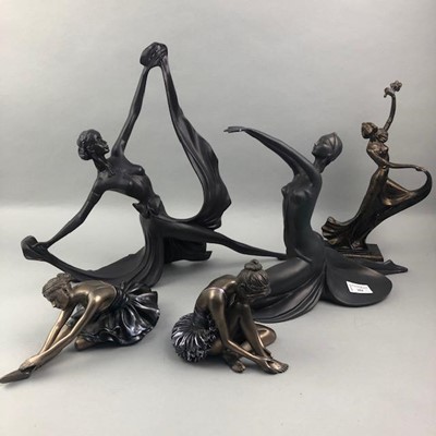 Lot 394 - THE BRONZE DECO COLLECTION FIGURES OF DANCERS AND OTHERS