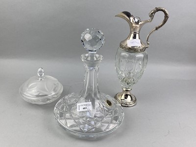 Lot 403 - A PLATED TRAY, CRYSTAL AND OTHER SILVER PLATED ITEMS