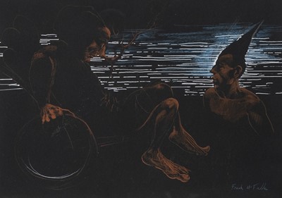 Lot 886 - TWO FIGURES, A MIXED MEDIA BY FRANK MCFADDEN